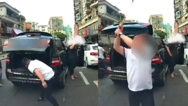 奔驰司机别停前车当街打砸被刑拘