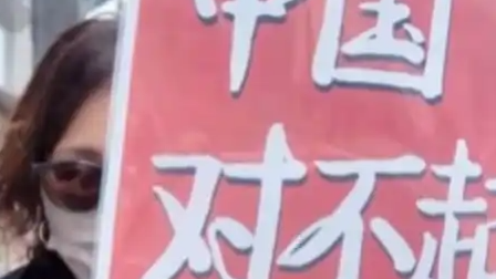 日本民众集会举牌“中国对不起”
