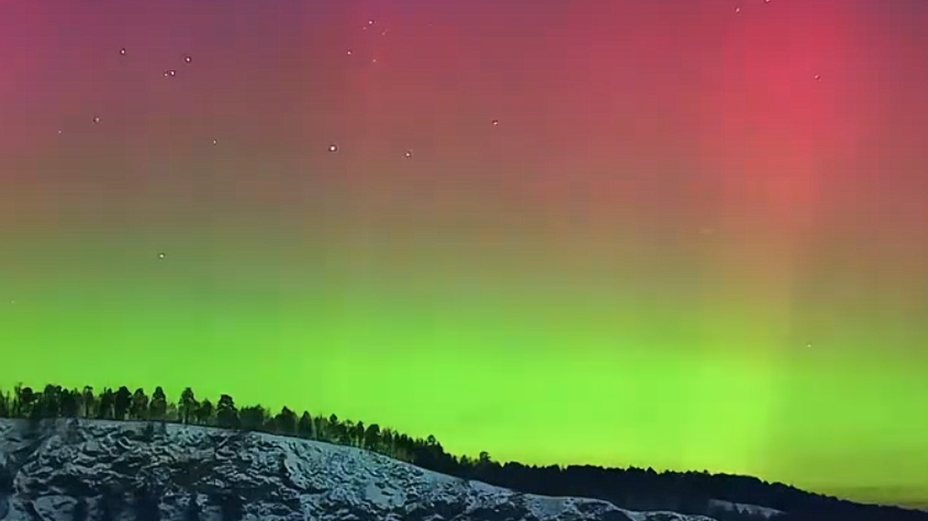 震撼！漠河再现璀璨极光