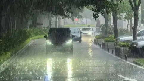 红霞雨带影响深圳 狂风呼啸大雨倾盆