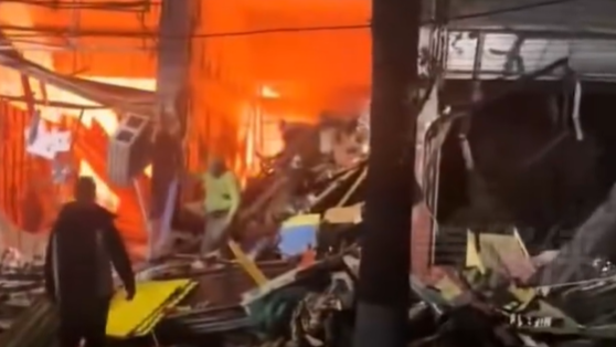 一门面疑似液化气泄漏爆炸致1死5伤