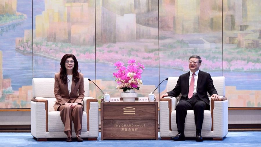 陈吉宁会见中国国民党主席郑丽文