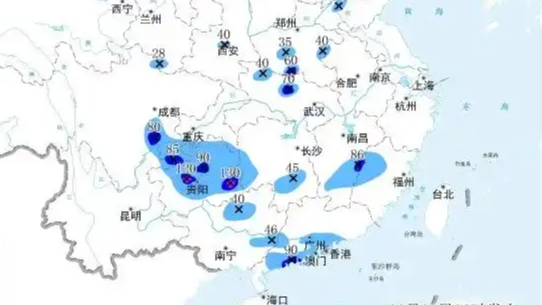 这些地方注意防范暴雨大暴雨