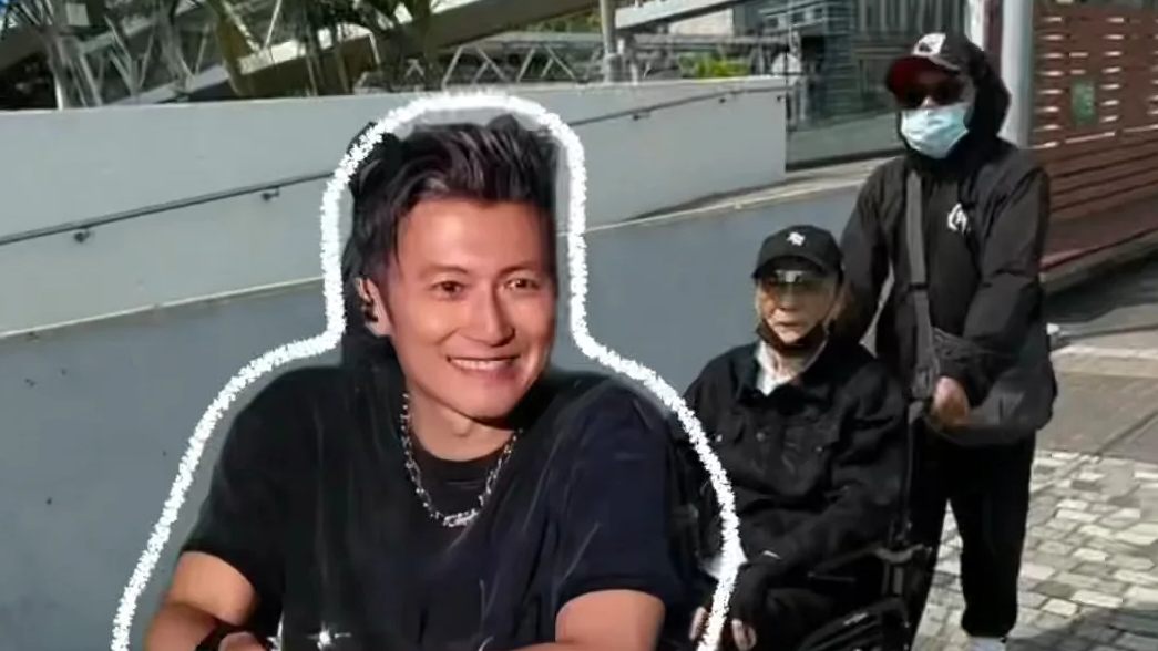 偶遇謝霆鋒父親謝賢坐輪椅出行