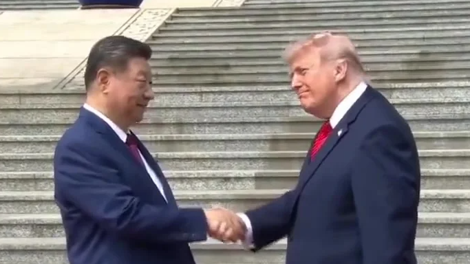  中美元首握手
