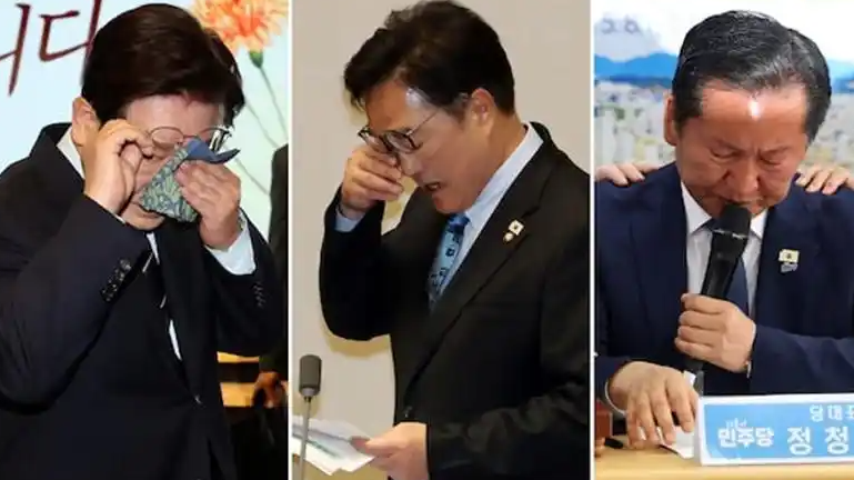  韩国总统、议长、执政党党首同日落泪