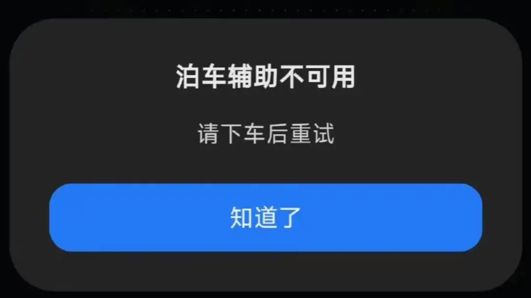  王腾的小米SU7Ultra泊车辅助遇bug