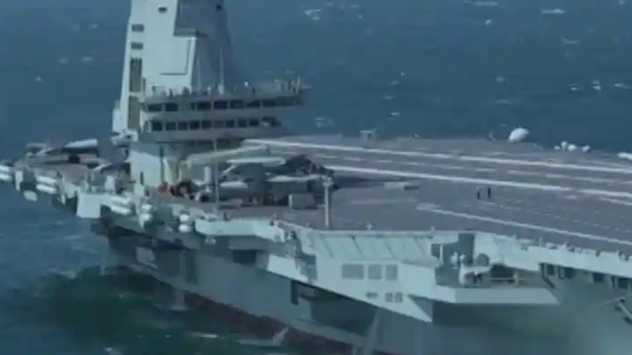 福建舰入列后首次曝光海上画面
