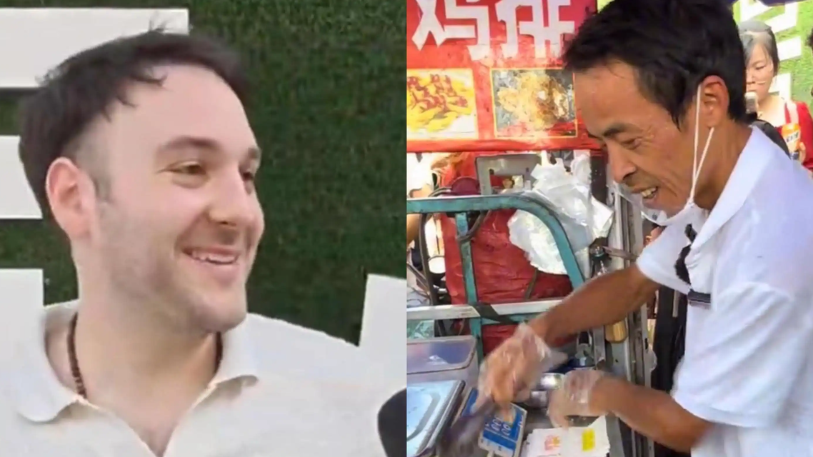 老外排队4小时吃上鸡排直接飙中文