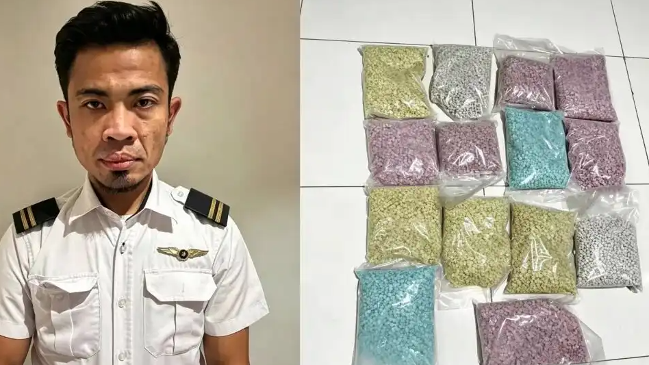 马航飞行员偷运7万粒摇头丸被抓