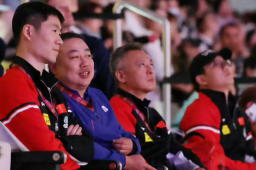 刘国梁王励勤久违同框观赛