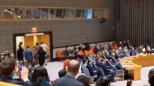 多国驻联合国代表在以方发言前离席