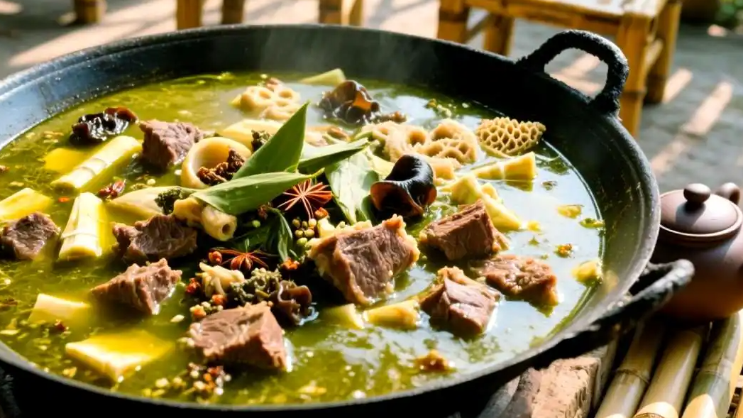 一家人吃自制牛瘪火锅中毒双手变蓝