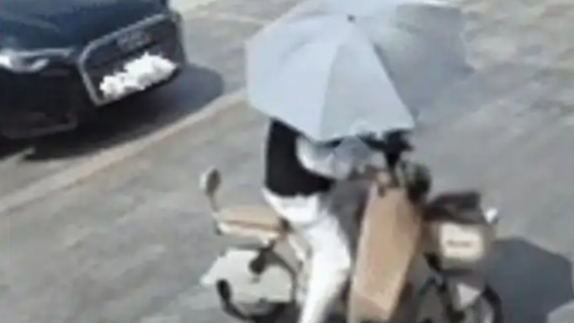 住别墅开豪车女子当街偷电动车