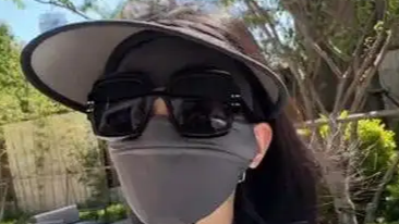 女子全副武装防晒反致烂脸