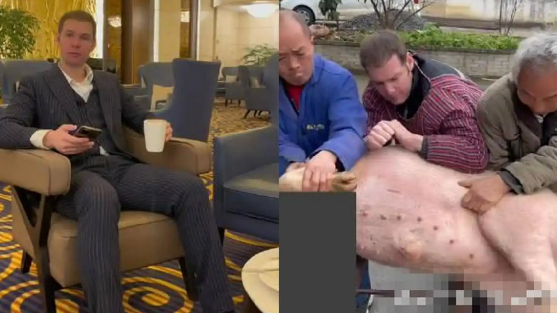  英国女婿回贵州 按年猪打糍粑啥都会