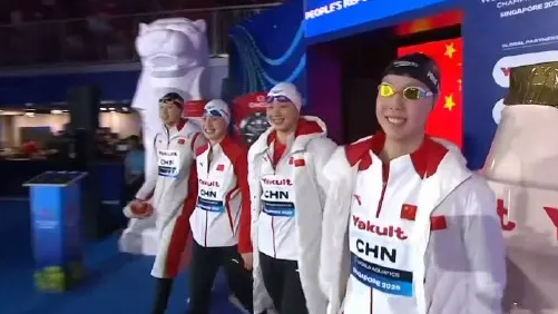 中国队女子4X100米混合接力铜牌