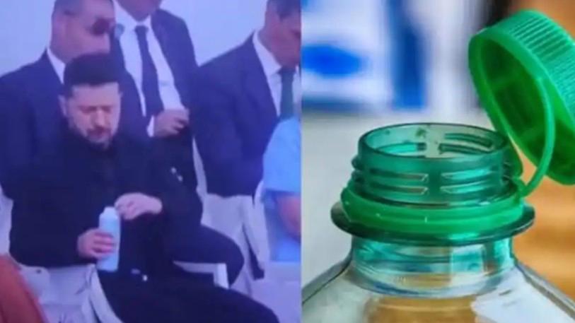 泽连斯基拧个瓶盖 引发巨大争议